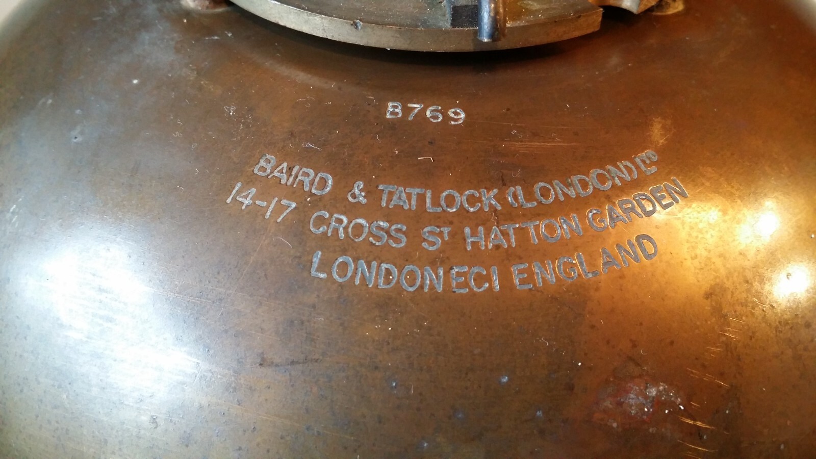 ANTIQUE 1930'S LARGE BRASS FLASH POINT TESTER BAIRD & TATLOCK - CASED LABORATORY