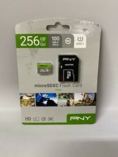 PNY Elite microSDXC Flash Card w/ Adapter 256GB UHS-1 Class 10 - NEW