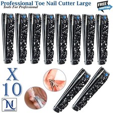 Stainless Steel Nail Clippers Set 10pcs   High Quality Large Finger  Toe Cutter