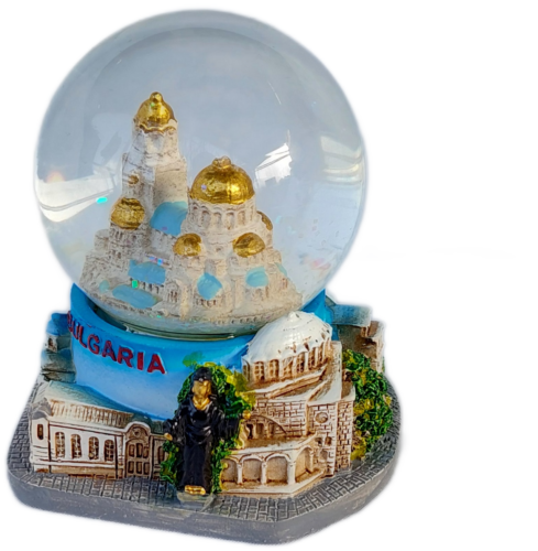 new Souvenir Snowdome Bulgaria  Snowglobe Sofia Alexander Nevsky Cathedral  9.5c - 第 1/4 張圖片