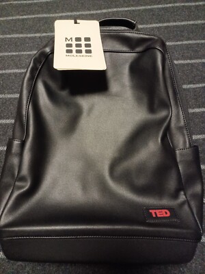 MOLESKINE black leather backpack ''TED'' talk RARE and not sold to the public NWT