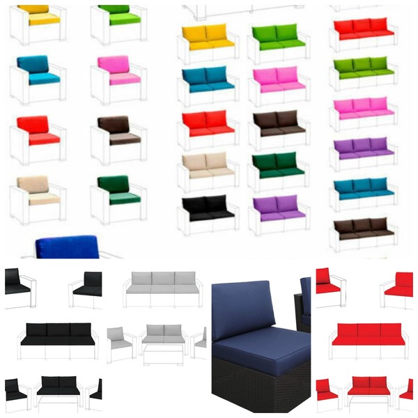 Almohadillas de cojín para sillón sofá muebles de jardín de ratán Keter Allibert California