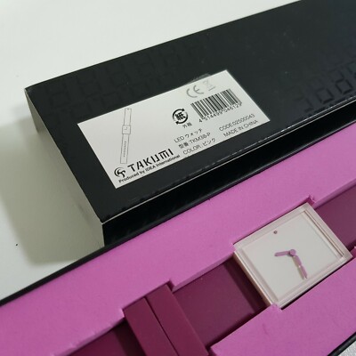 Takumi Armbanduhr LED Lila Pink Design IDEA International Neu Verpackt