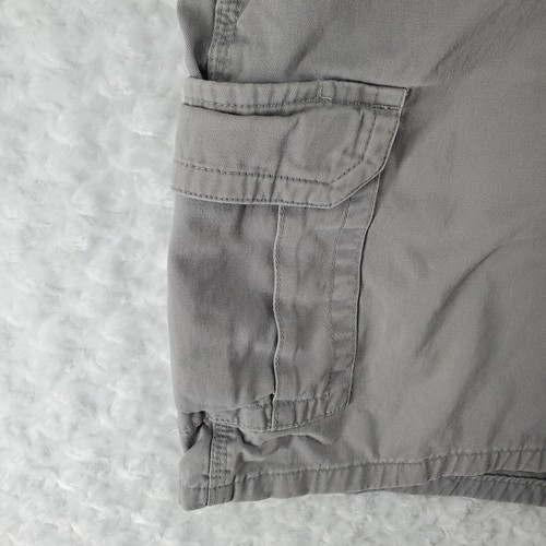 Wrangler Cargo Shorts Men 40* Gray Tech Pocket Outdoor Hiking Camping Cotton - Picture 5 of 16