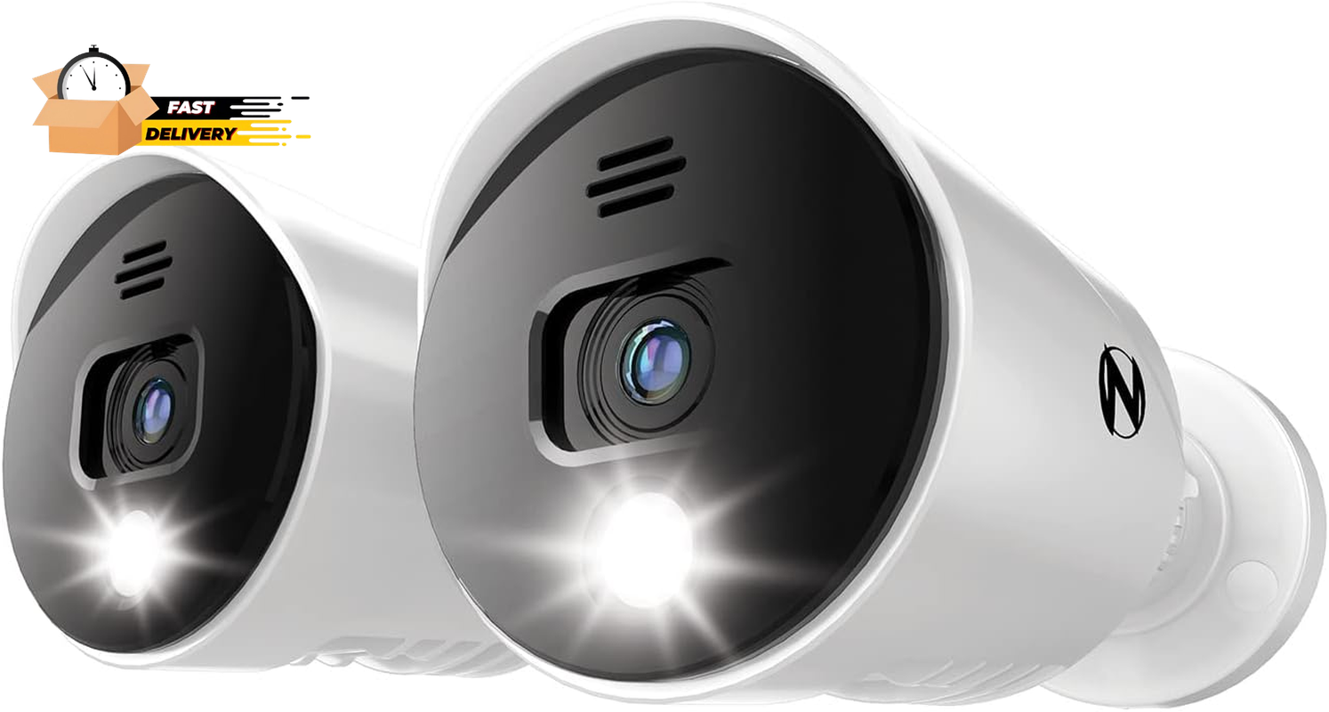 Wired 1080P HD Indoor/Outdoor Add on Spotlight Cameras with Preset Vo