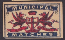 Antique Belgium BN43846 Municipal Match Tag 