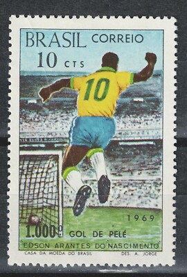 Brazil Sport Soccer Pele 1000 goals 1969 MNH A-2