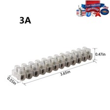 10pcs 3A 12P 12 Way  Wire Connector Dual Row Screw Barrier Block Terminal Strip