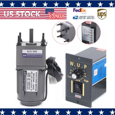 Reversible AC Gear Motor Electric Variable Speed Controller 27 RPM/MIN 1:50 110V
