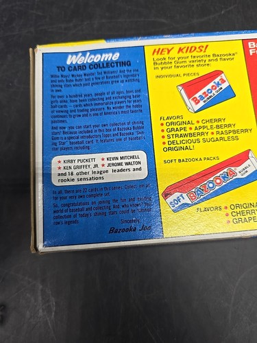 Rare NIB KEN GRIFFEY Jr. 1990 Topps Bazooka New Assorted Flavors Sealed - Picture 7 of 13