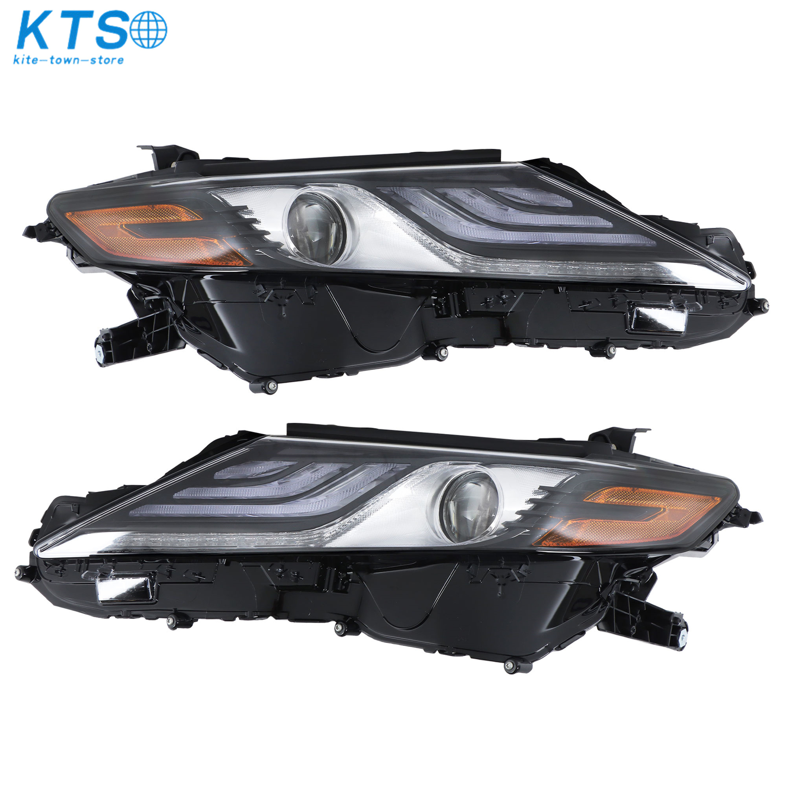 Full LED Headlight Assembly For 2021 2022 Toyota Camry XSE XLE Pair Black