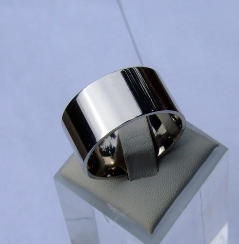 ANILLO DE ACERO INOXIDABLE 12MM ANCHO ABOMBADO PULIDO HOMBRE MUJER ACERO INOXIDABLE - Imagen 3 de 5