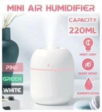 Humidifier Aroma Oil Diffuser Mist Purifier 220ml Portable USB LED Mini