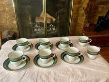 Zestaw do herbaty Noritake Coventry 2797 – kolekcja Legacy – turkus i złoto Vintage