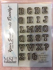 My Sentiments Exactly Clear Acrylic Stamps Set Y514 University Upper NEW