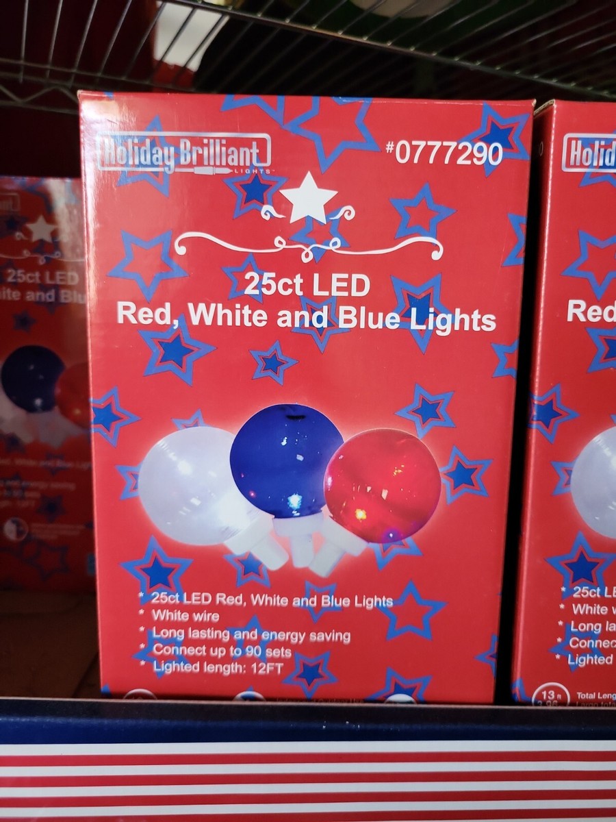 25 Pack G40 LED Red & Green Bulbs - 1W Shatterproof Christmas String Lights E12 Base