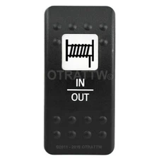 OTRATTW Carling Technologies Contura II Rocker only, WINCH IN/OUT, WHITE LENS