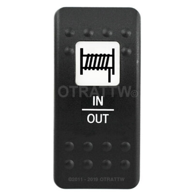 OTRATTW Carling Technologies Contura II Rocker only, WINCH IN/OUT, WHITE LENS