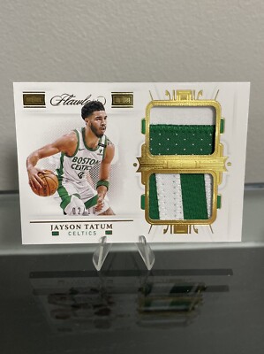 2020-21 Flawless JAYSON TATUM GOLD /10 DUAL PATCH #DP-JJT Boston CELTICS RARE