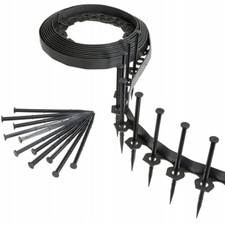 10 - 50 Metre FLEXIBLE GARDEN BORDER GRASS LAWN PATH EDGING WITH PLASTIC PEGS 4