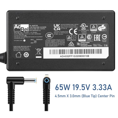 65W 19.5V 3.33A ACBEL CHARGER FOR HP 14-AX007NL Y5U43EA Y5U43EAR - Photo 3/5
