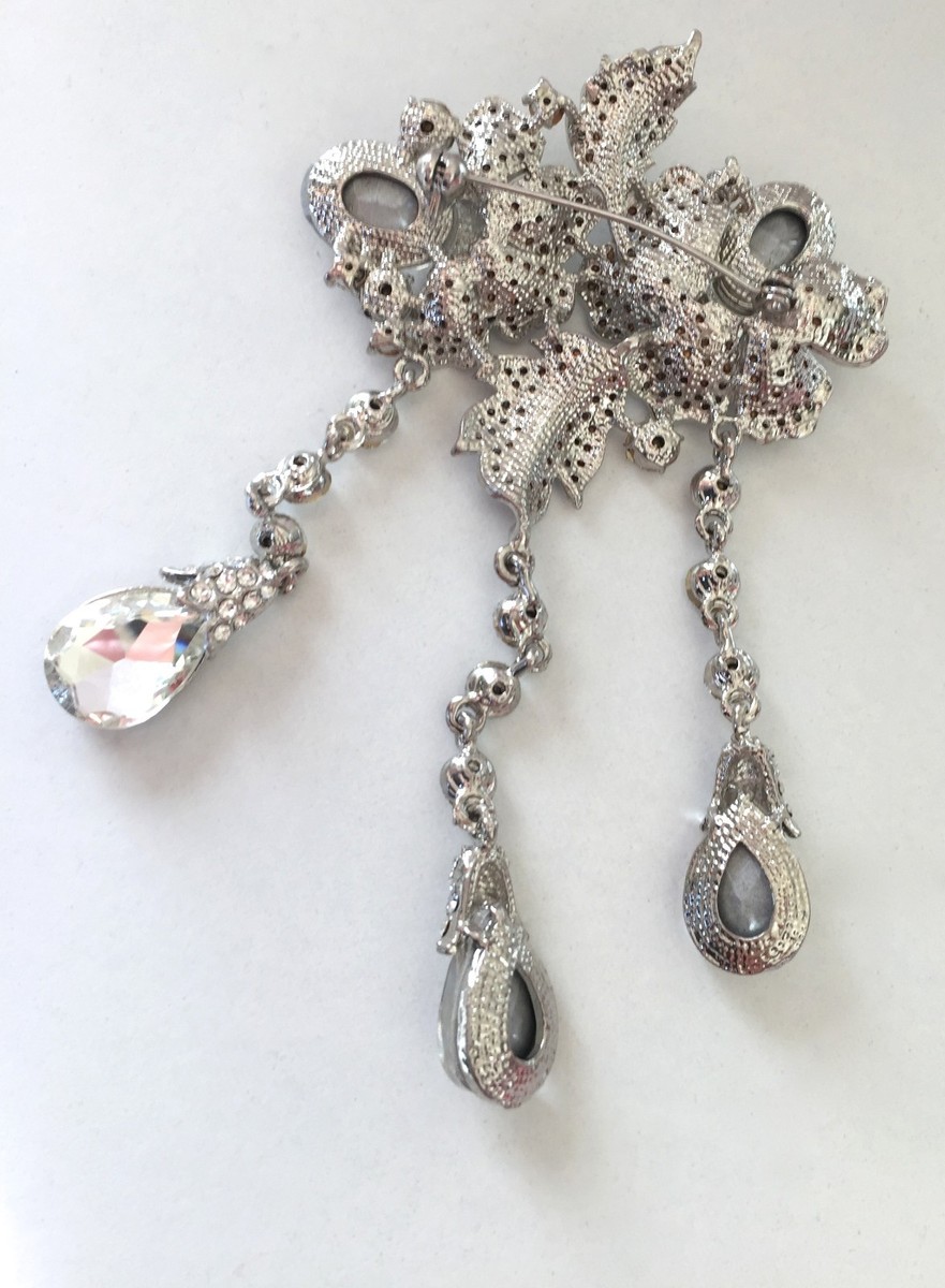 Broche étoile Vintage Entièrement Pavée D'oxydes Irisés - Fantaisie Dorée - Occasion