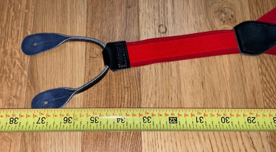 Pañuelo de hombre Warehouse rojo cummerbund/suspenders satinado ajuste todo atado lazo + Foto 3 de 4