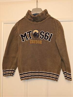 H&M Boys Knitted Roll Turtle Neck Jumper Pullover age 4-5 years in