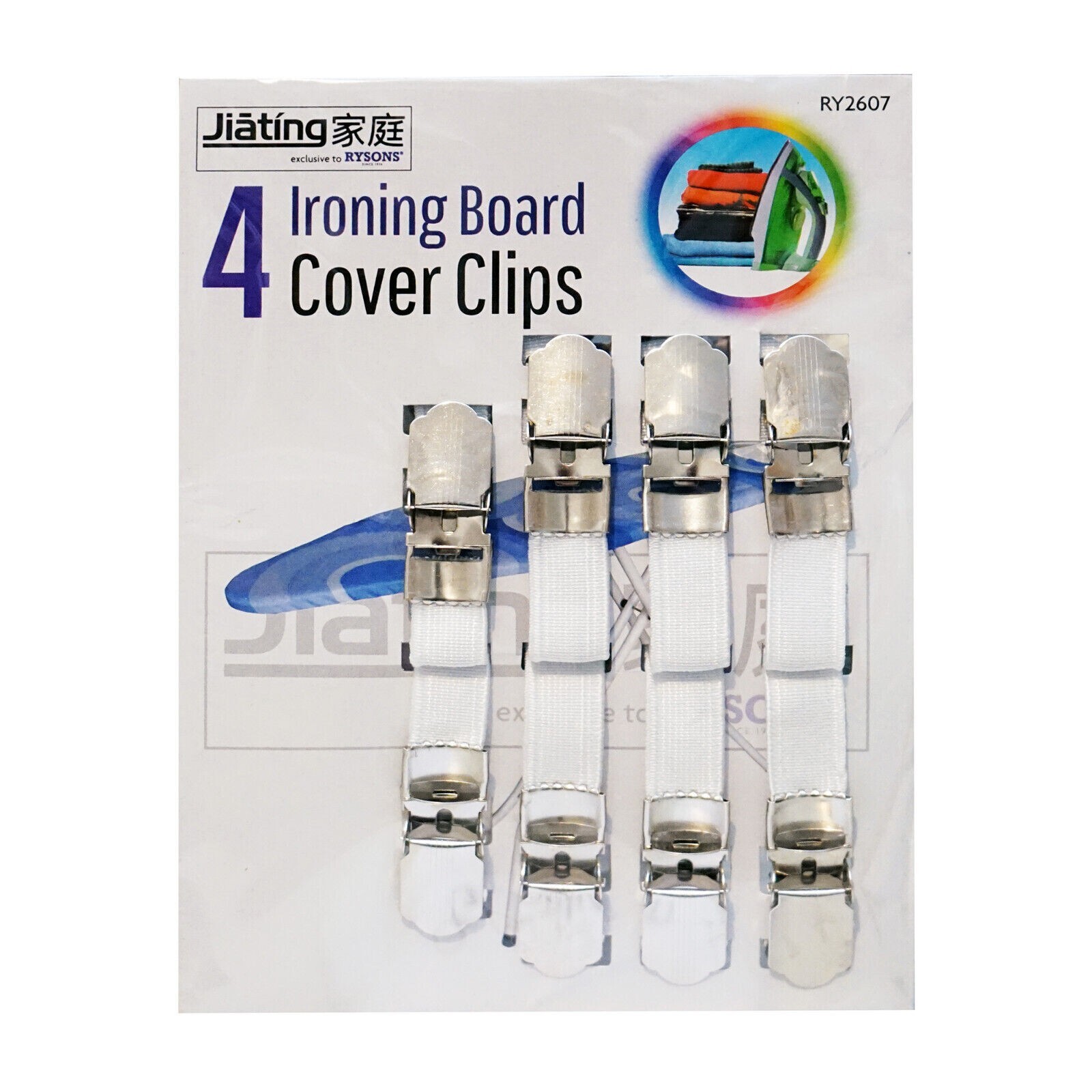 IRONING BOARD COVER FASTENERS SET OF 4 CLIPS ELASTIC BRACE STRAPS