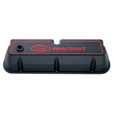 Black Die-Cast Valve Covers with Ford Racing Logo