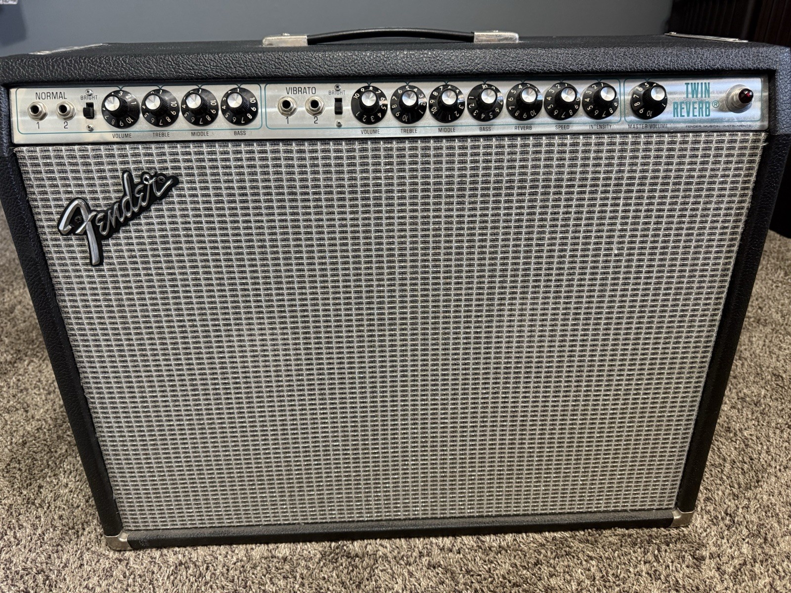 Fender Twin Reverb, Orange JBL speakers. 1970??s. Original Casters & Footswitch