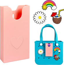 Phone Holder Compatible with Bogg Bag, Soft Silicone 3Pcs Charm Insert Accessori