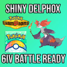 ✨6IV SHINY Delphox From ZA + EVS🚀 POKEMON HOME✨Champions✨Online delivery⚡