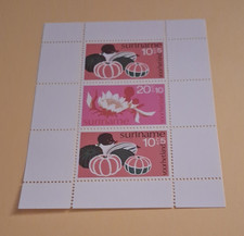 Suriname Postage Semi-Postal Flower Stamps 10+5 & 20+10 Set MNH