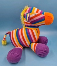 Zebra Pferd Schlenker Gestreift Bunt mit Aufhänger Stofftier Rasehorn 32 cm