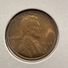 1936-D 1C RD Lincoln Cent F6770