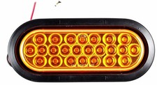 Qty 1 - 6 Oval 24 Led Recessed Amber Strobe Light Grommet Waterproof Dotsae