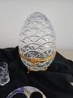 Faberge Crystal Egg Caviar Vodka Server Set Egg, Bowl, Two Glasses, Decanter — photo 2