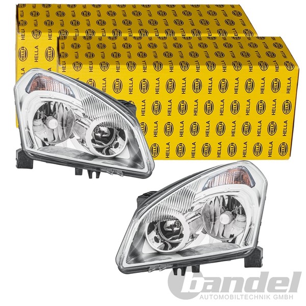 2X Hella Xenon/Halogen Scheinwerfer Satz Passend FüR Nissan Qashqai Links+Rechts-image