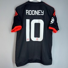 MANCHESTER UNITED ENGLAND 2015/2016 THIRD FOOTBALL SHIRT ADIDAS M #10 ROONEY