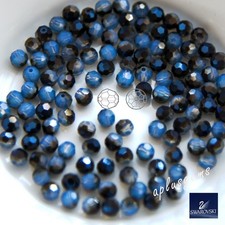 36pcs 6mm White Opal Star Shine 5000 Swarovski Crystal Faceted Round Beads
