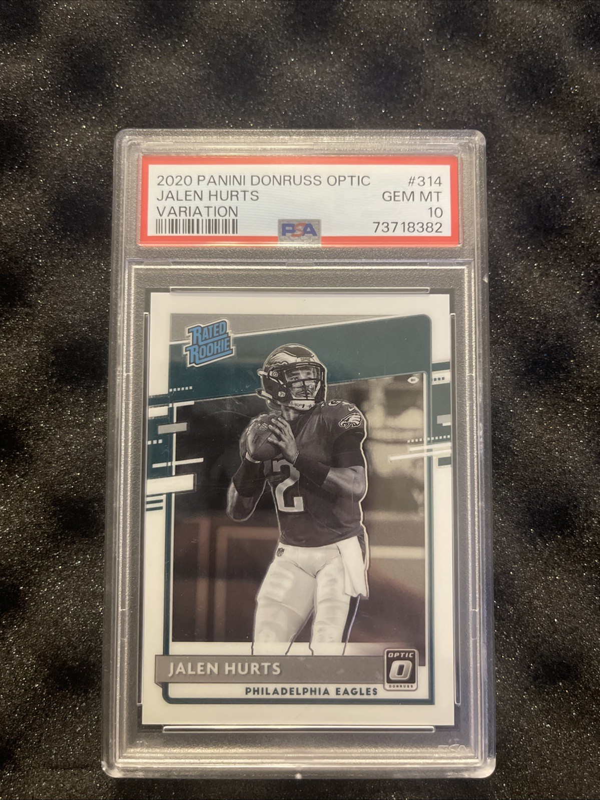 2020 Panini Donruss Optic Jalen Hurts Variation Rc #314 Psa 10