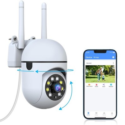 3MP Wireless Outdoor Security Camera WiFi Video Surveillance 360 View Night V...