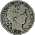 1913-S Barber Silver Half Dollar in a SAFLIP® - VG- (Good+)