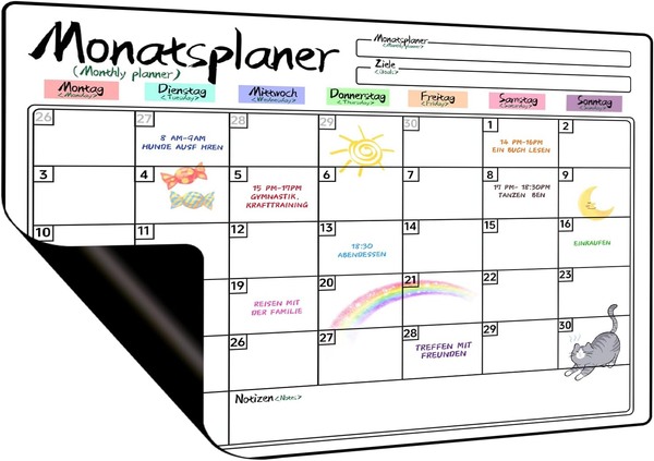 Whiteboard Wochenplaner, Magnetisch Monatsplaner FüR KüHlschrank-image