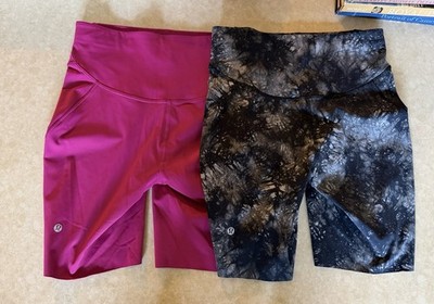 2 Pairs Lululemon align Biker Shorts 7'' inseam size 8 