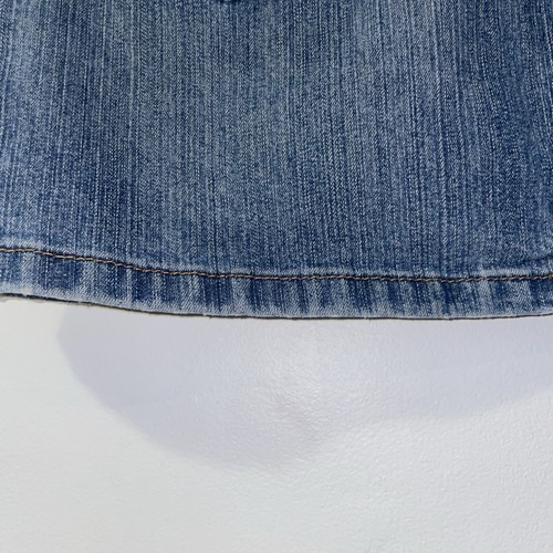 Vintage Juniors Women's LEI Denim Blue Jean Mini Skirt Size 13 Y2K Belt Loops - Picture 14 of 20