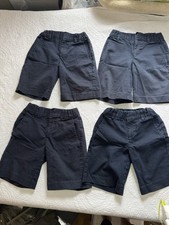 Bundle of 4 Kids Navy School Uniform Shorts Size 4  Adjustable Waist