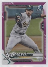 2021 Bowman Chrome Fuchsia Refractor 223/299 Jesus Luzardo #21 0h29