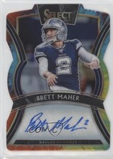 2019 Panini Select Signatures Tie-Dye Prizm Die-Cut 15/25 Brett Maher Auto 1q7